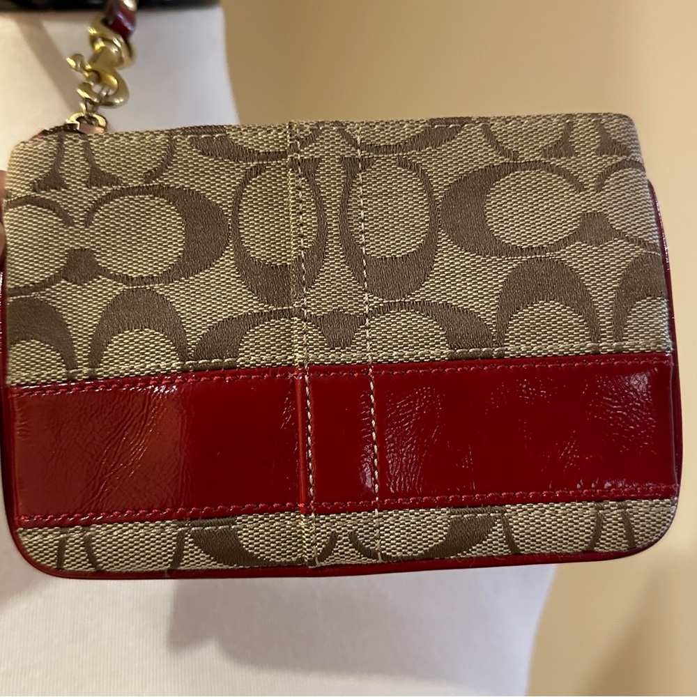 Coach Signature Canvas Wristlet